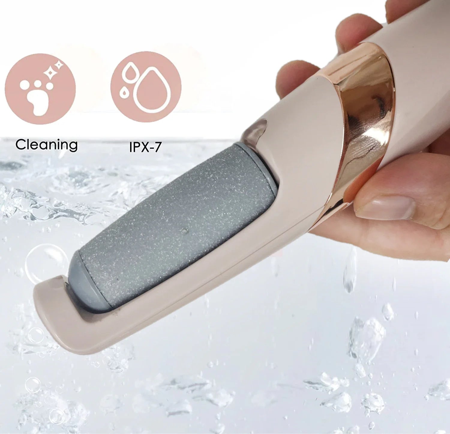 Rechargeable Electric Callus Remover – 2 Speeds, LED, 3 Rollers, USB-C