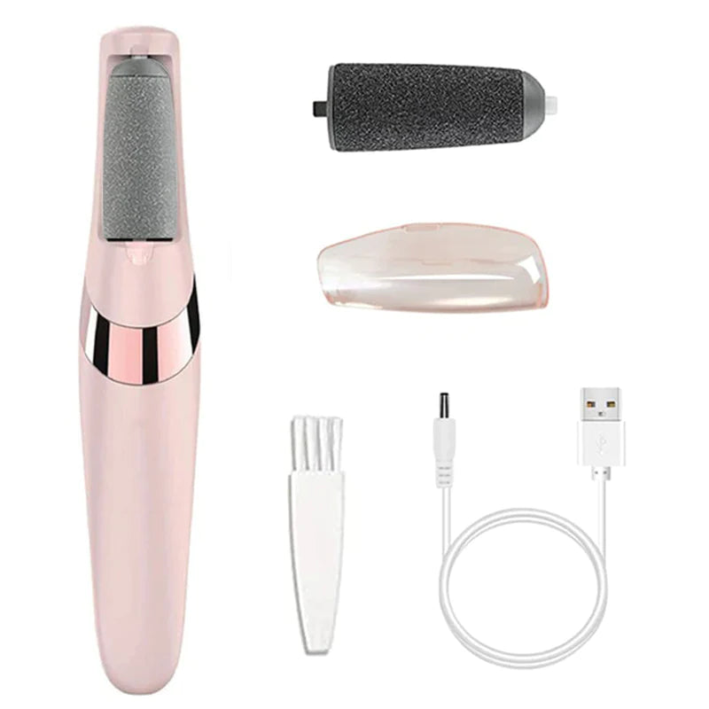 Rechargeable Electric Callus Remover – 2 Speeds, LED, 3 Rollers, USB-C