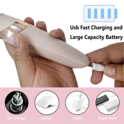Rechargeable Electric Callus Remover – 2 Speeds, LED, 3 Rollers, USB-C